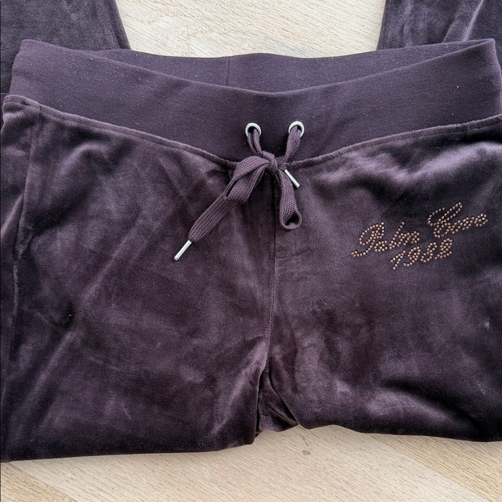 Zara Brown soft velvet lounge pants